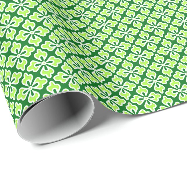 Blumenkimono, Limon und piniengrün Geschenkpapier (Rolleneckpunkt)
