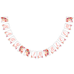 Blumenkinder in Rose Wimpelkette