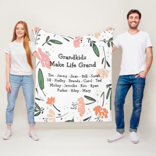 Blumenkinder machen das Leben großartig Fleecedecke