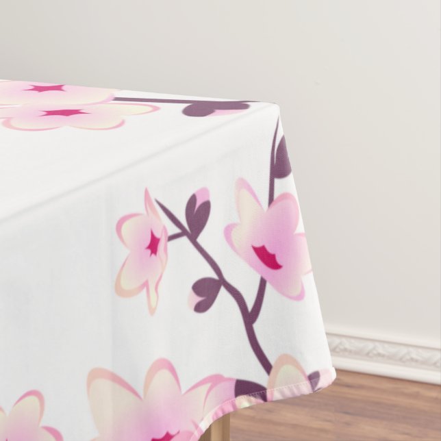 Blumenkirsche Blossom Pink White Wedding Tischdecke (Beispiel)