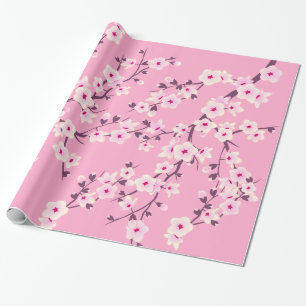 Blumenkirsche blüht rosa Wrapping Paper Geschenkpapier