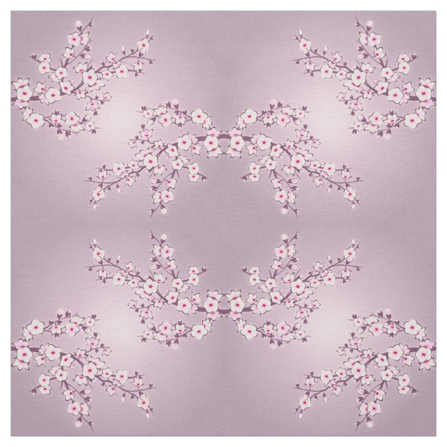 Blumenkirsche Blüten rosa geometrisches Muster Stoff (Muster)