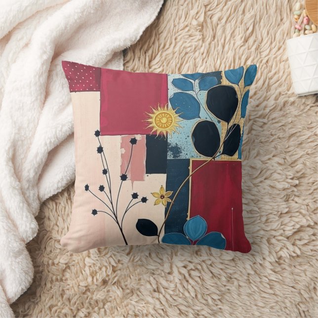 Blumenkissen im Wasser - Elegante Moderne Bo Kissen (Decke)