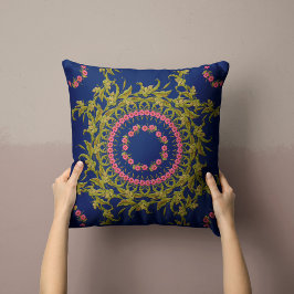 Blumenkissenpillow in Navy Blue Kissen