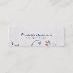 Blumenklassiker/Weiß Mini Visitenkarte
