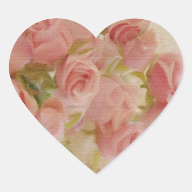 Blumenkleber Herz-Aufkleber (Vorderseite)