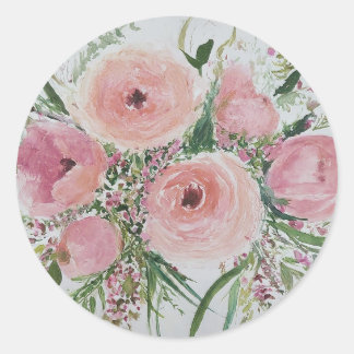 Blumenkleber und Etiketten Runder Aufkleber