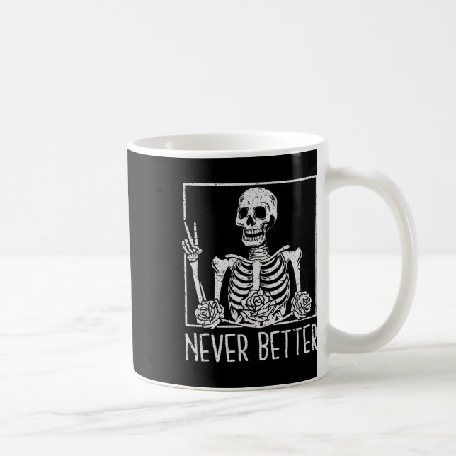Blumenknöchelchen trinken Kaffee darf nie sein Kaffeetasse (Rechts)