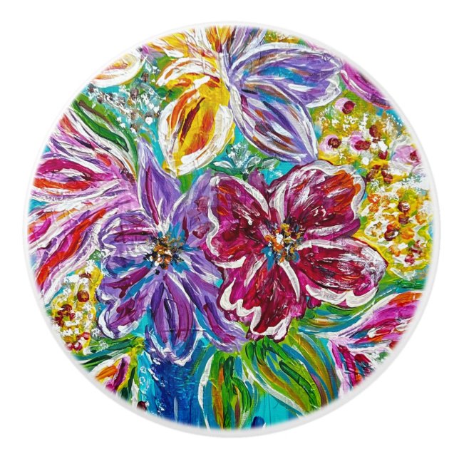 Blumenknochen Keramikknauf (Vorderseite)