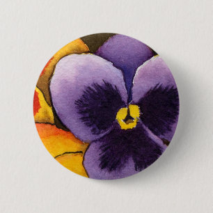 Blumenknopf "des Pansy-#1" Button