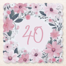 Blumenkohl 40. Geburtstag Party Pastel Pink Blume