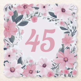 Blumenkohl 45. Geburtstagsparty Pastel Pink Blume Untersetzer