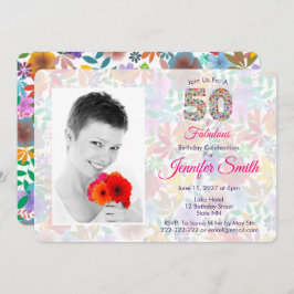 Blumenkohl 50 und fabelhafte 50. Geburtstagsfeier Einladung