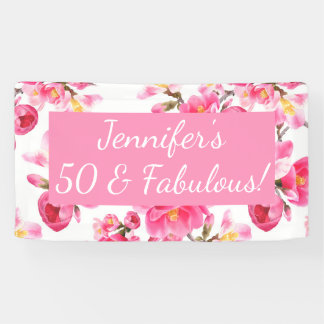 Blumenkohl 50 und fabulous 50. Geburtstag Banner