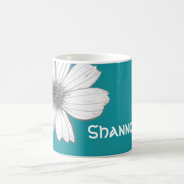 Blumenkohl Aquamarin Kaffeetasse (Mittel)