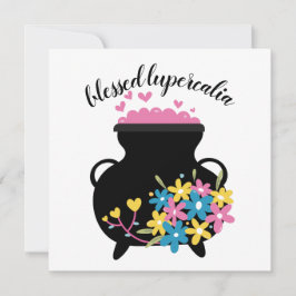 Blumenkohl Blubble Witch Cauldron Lupercalia Vibe Feiertagskarte
