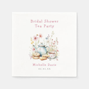 Blumenkohl Brautparty Tee Party Serviette