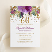 Blumenkohl-Glitzer Amethyst 60. Geburtstag