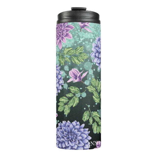 *~* Blumenkohl Glitzer Sukkulente Girly Thermosbecher (Vorderseite)