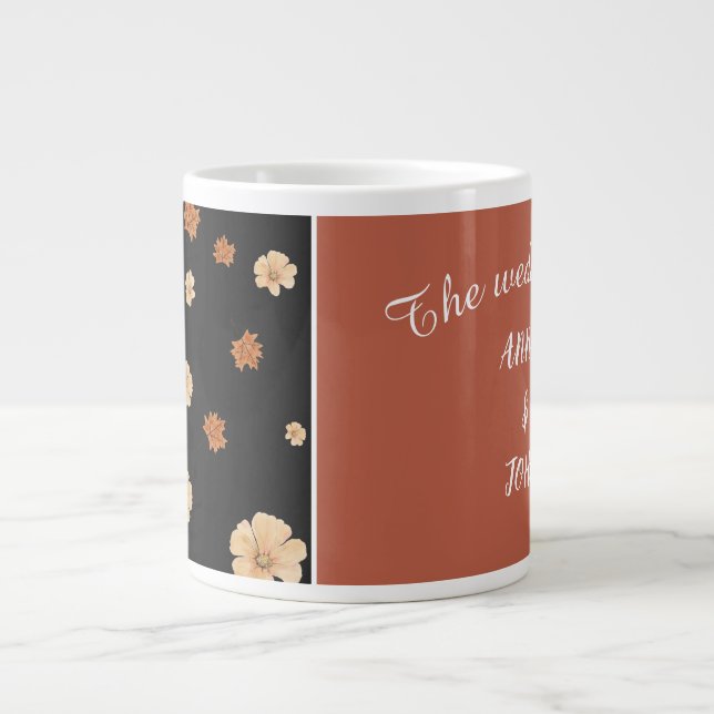Blumenkohl-Hochzeit in Aquarellen Jumbo-Tasse (Vorderseite)