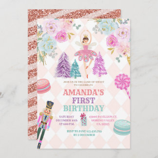 Blumenkohl Land der Süßigkeiten Mädchen Geburtstag Einladung