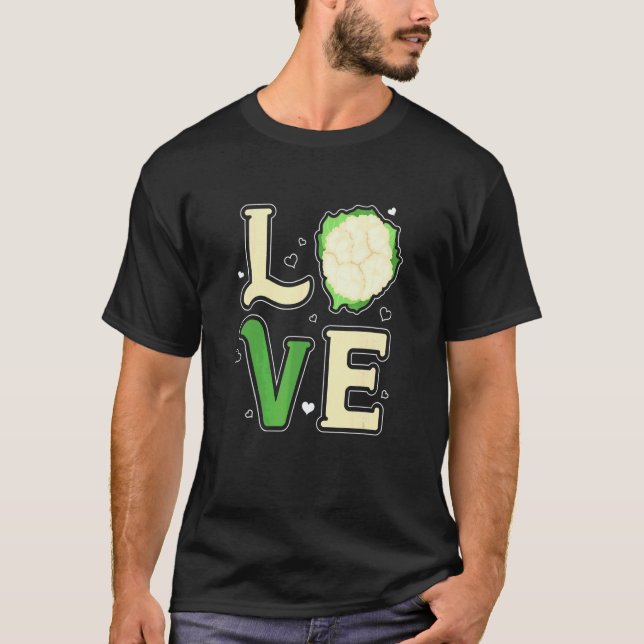 Blumenkohl Liebe Vegan Vegetarisch Gemüse Gemüse T-Shirt (Vorderseite)