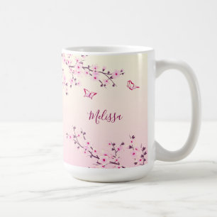 Blumenkohl-Monogramm Rosa Kaffeetasse