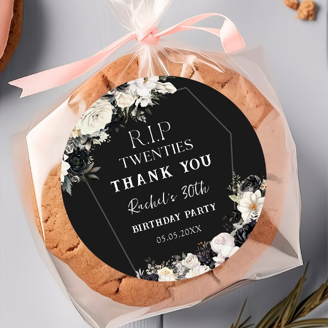 Blumenkohl RIP Zwanziger 30. Geburtstag Runder Aufkleber (Von Creator hochgeladen)