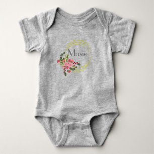 Blumenkohl Rose Personalisiert Name Baby Bodysuit Strampler