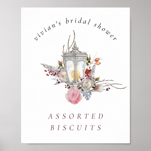 Blumenkohl-Rose und Brautparty-Food-Zeichen Poster (Vorne)