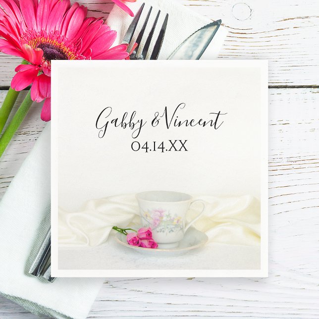 Blumenkohl und Rosenhochzeit Serviette (Von Creator hochgeladen)