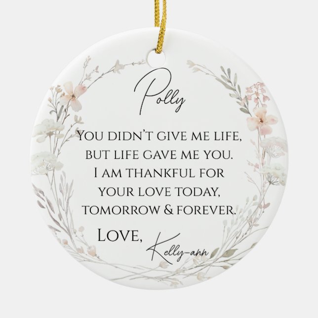 Blumenkohl-Wildblumen Stepmutter Keramik Ornament (Vorne)