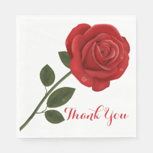 Blumenkohle Blume Vielen Dank für Ihre Hochzeitsfe Serviette