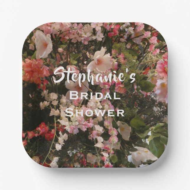 Blumenkohle Viele Blume, Name, Pappteller (Vorderseite)