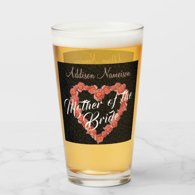 Blumenkohlensortiment Rose Heart Monogram Glas (Rückseite (gefüllt))