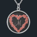 Blumenkohlensortiment Rose Heart Monogram Sterling Silberkette<br><div class="desc">Passen Sie dieses Design noch heute an! Dieses Geschenk eignet sich hervorragend für den besondere Anlass. Kommen Sie Karo aus unserem Geschäft,  für alle unsere coolen Designs.</div>