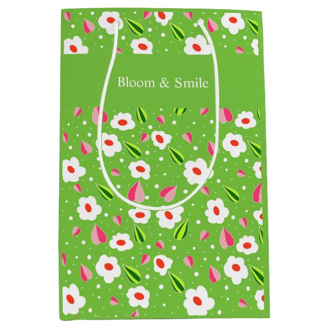 Blumenkollektion Meadow Whimsy Mittlere Geschenktüte (Vorderseite)