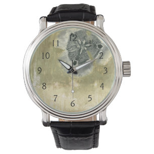 Blumenkopf Abstrakt mit glänzender Textur Armbanduhr