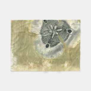 Blumenkopf Abstrakt mit glänzender Textur Fleecedecke