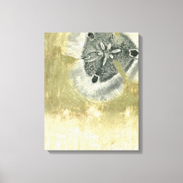 Blumenkopf Abstrakt mit glänzender Textur Leinwanddruck (Vorderseite)