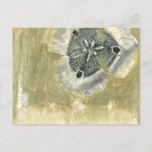 Blumenkopf Abstrakt mit glänzender Textur Postkarte