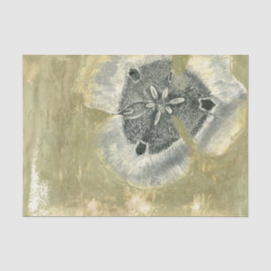 Blumenkopf Abstrakt mit glänzender Textur Seidenpapier