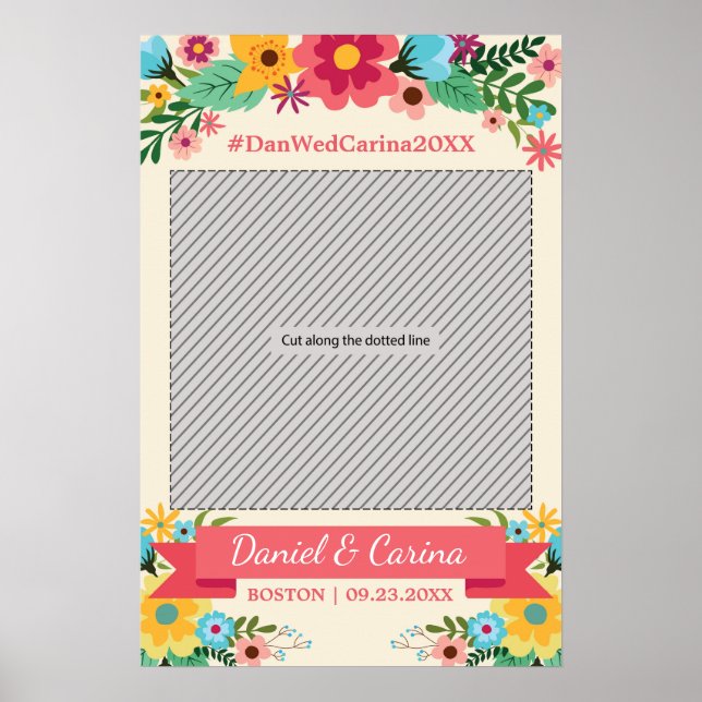 Blumenkopfrahmen für Foto Poster (Vorne)