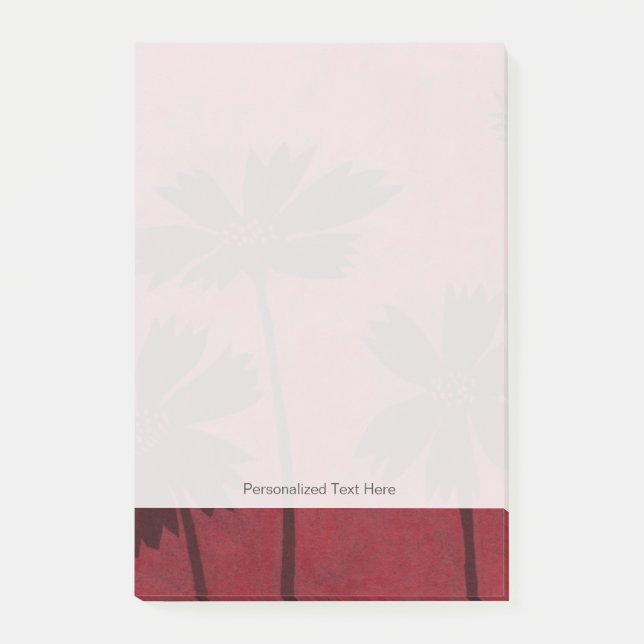 BlumenkopfSilhouetten über den Hintergrund der Kri Post-it Klebezettel (Vorderseite)