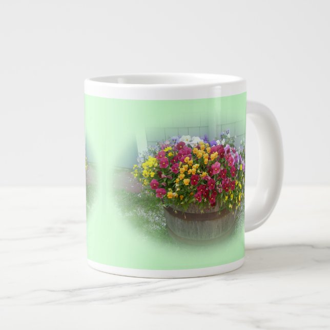 Blumenkorb Jumbo-Tasse (Vorderseite Rechts)