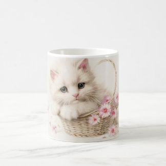Blumenkörbchen Kätzchen Kaffeetasse