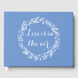 Blumenkornblume Blau & Weiße Hochzeitsblumen Gästebuch