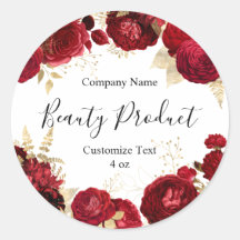 Blumenkosmetik-Rote Rose-Etikett