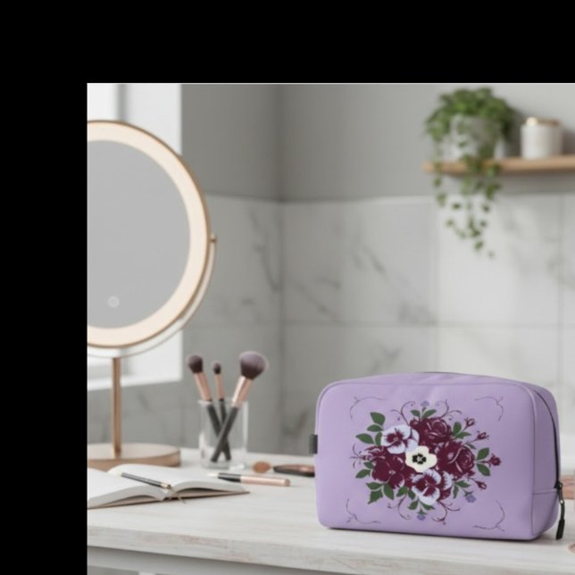 Blumenkosmetikkoffer Veilchenbouquet Waschbeutel (Von Creator hochgeladen)
