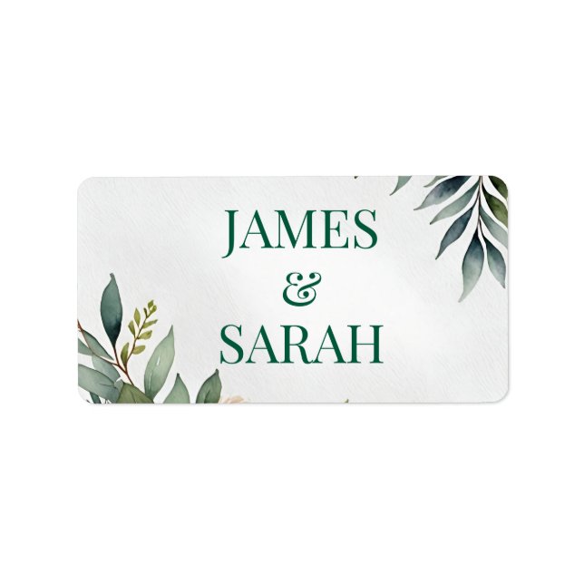 Blumenkranz-Abbildung Wasserfarben-benutzerdefinie Adressaufkleber (Vorne)